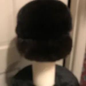Mink baseball style cap ranch color Classic Ranch Mink Sections Fur Baseball Hat 25in. Unisex  main image 2